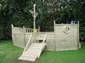 Playdays Playground Equipment - Pirate Ship - side view