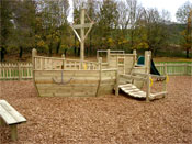 Playdays Playground Equipment - Pirate Ship - front view